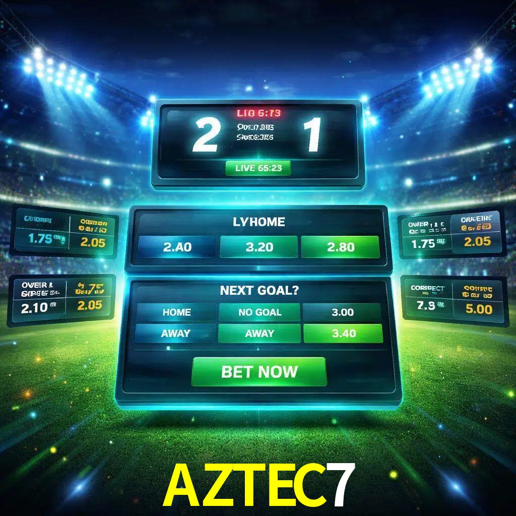 Vista de apuestas en vivo AZTEC7 durante un partido en curso